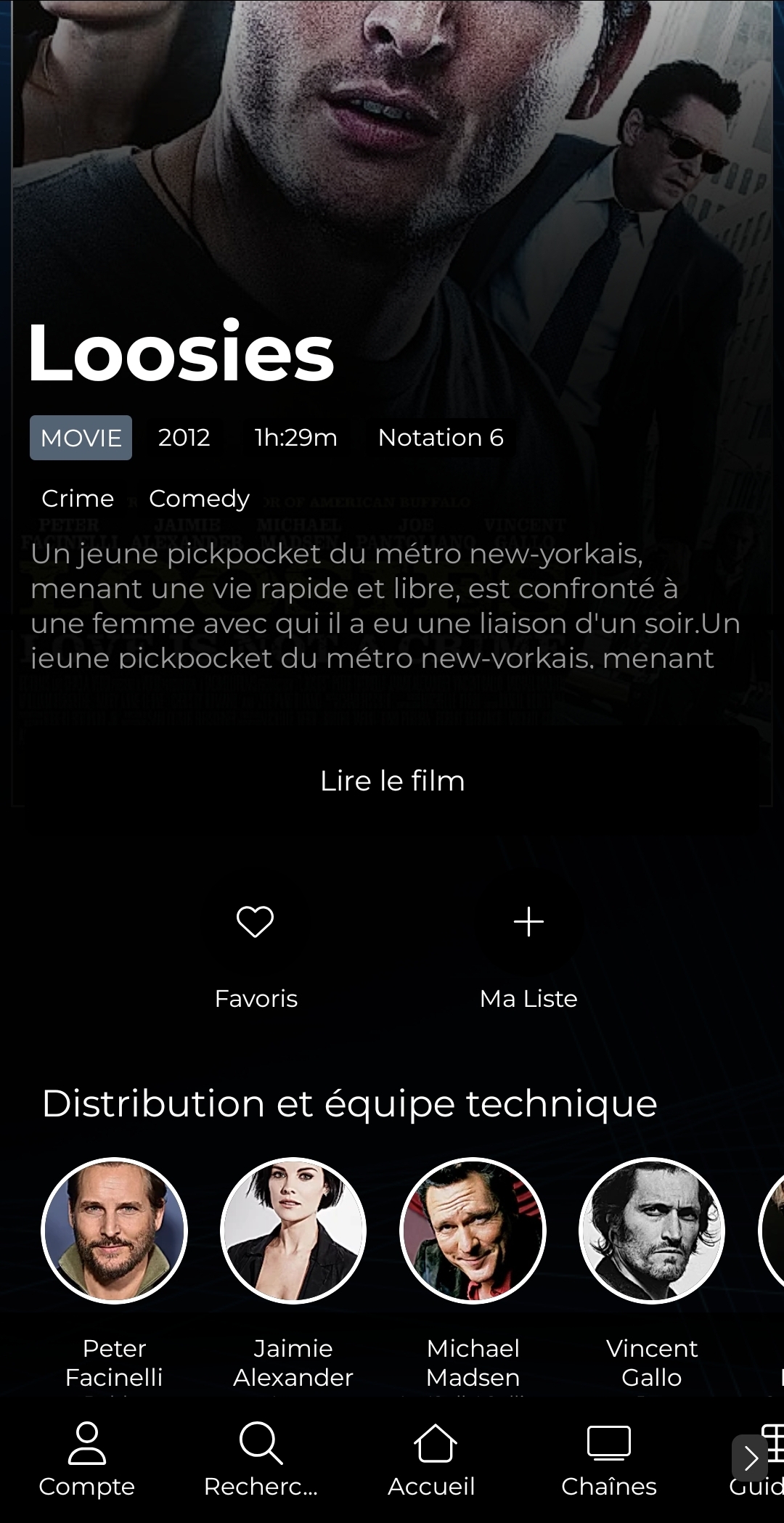 Aperçu application mobile Mondial TV