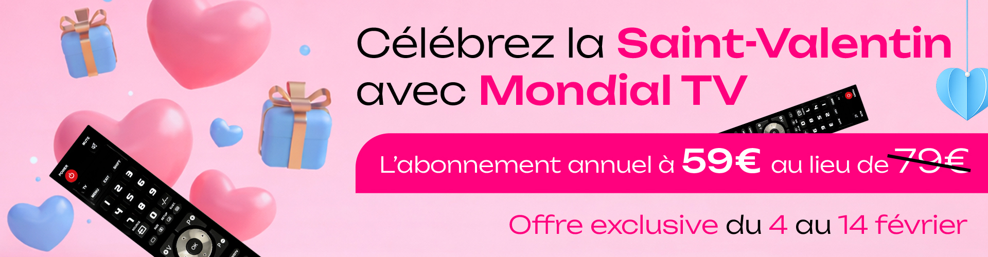 💙 Saint-Valentin -20% sur l'abonnement à l'année (jusqu’au 15/02/2026)