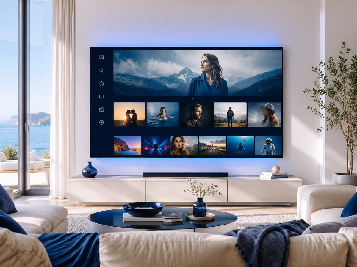 Mondial TV sur téléviseur connecté au salon